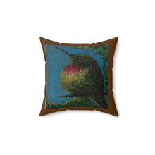 Load image into Gallery viewer, Hummingbird Spun Polyester Square Pillow